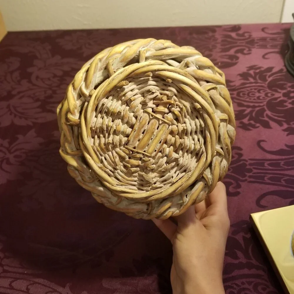 Bird's Nest Woven Basket Décor Costume Prop Boho Rustic
